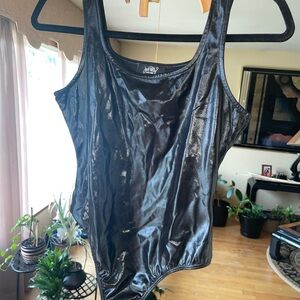 Shiny Black Bodysuit